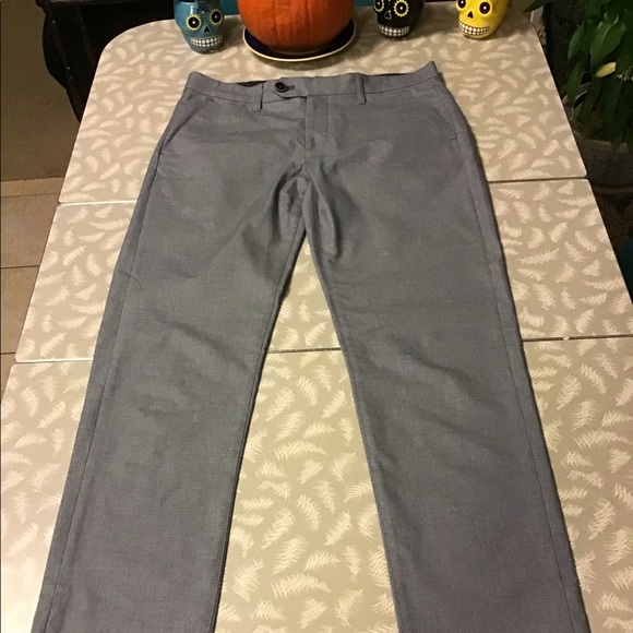 Ted Baker London Slim Fit Plain Front Pants 30R - Picture 2 of 5